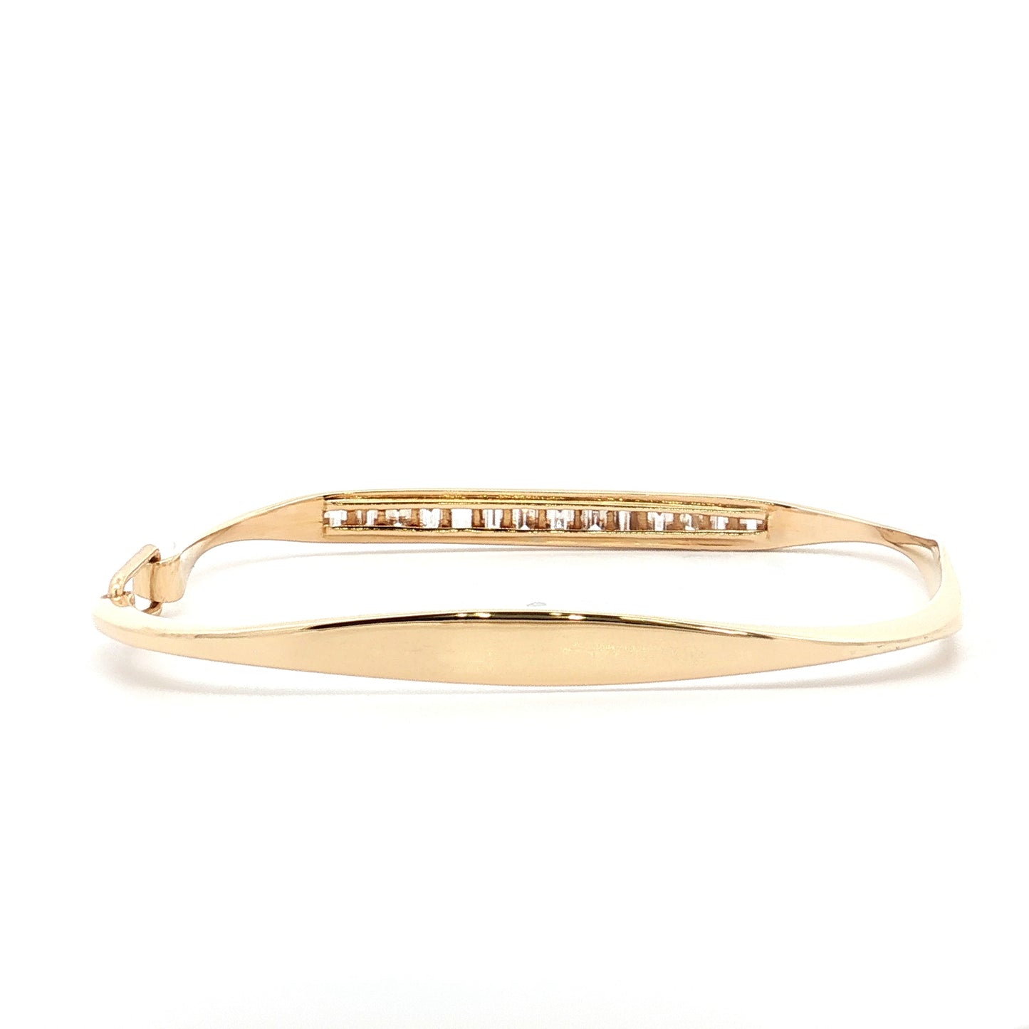 3 Carat Diamond Bangle Bracelet 18k Yellow Gold