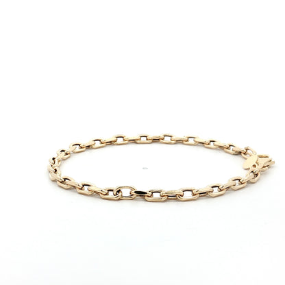 7" Oval Link Charm Bracelet in 14k Yellow Gold