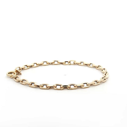 7" Oval Link Charm Bracelet in 14k Yellow Gold