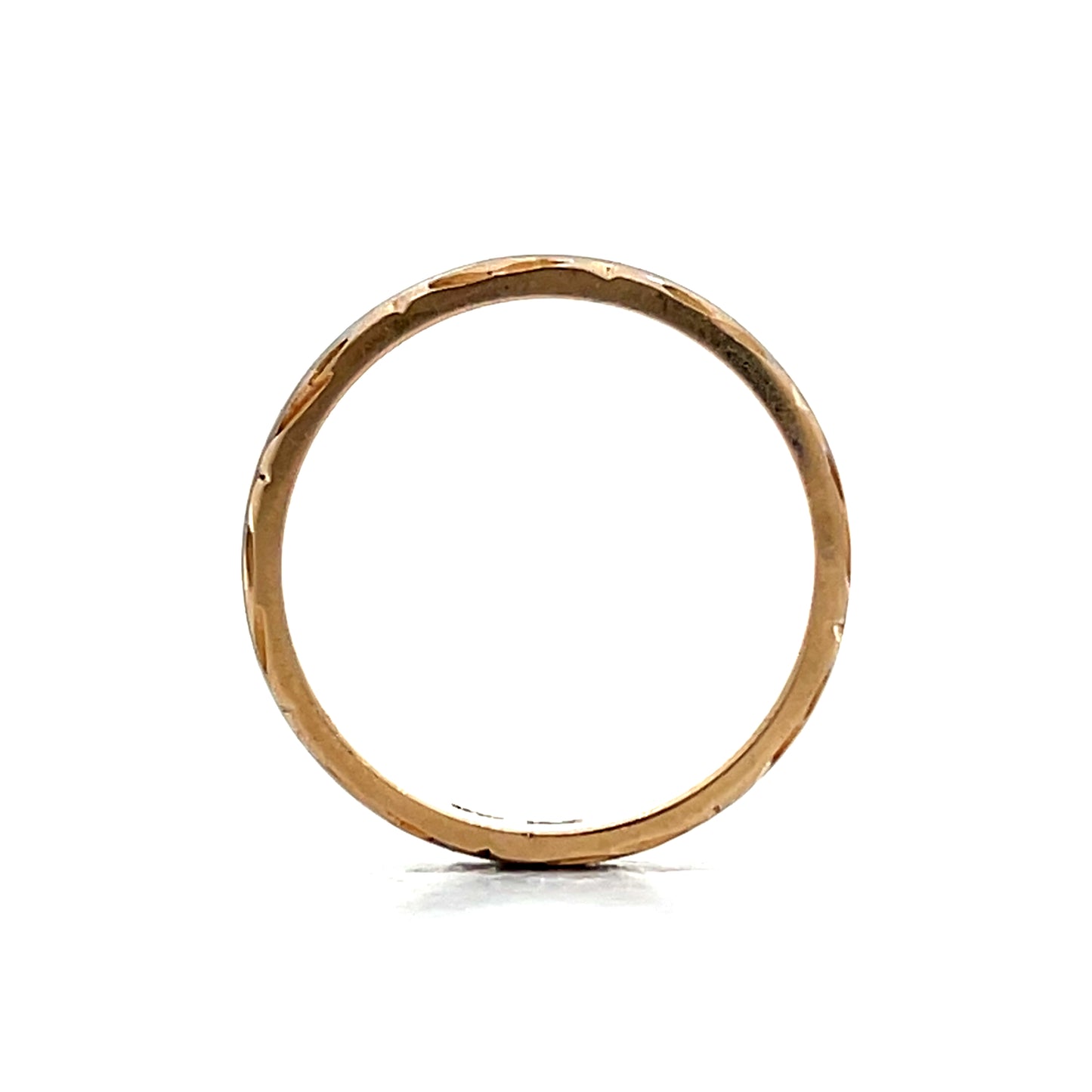 Vintage Mid-Century Two-Tone Wedding Band in 14k