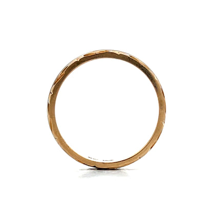 Vintage Mid-Century Two-Tone Wedding Band in 14k