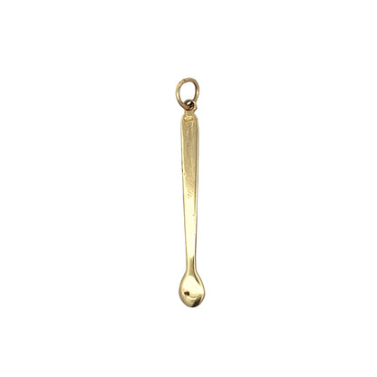 1980's Gold Spoon Charm Pendant in 14k Yellow Gold