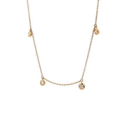 .46 Diamond Dangle Necklace in 14k Yellow Gold