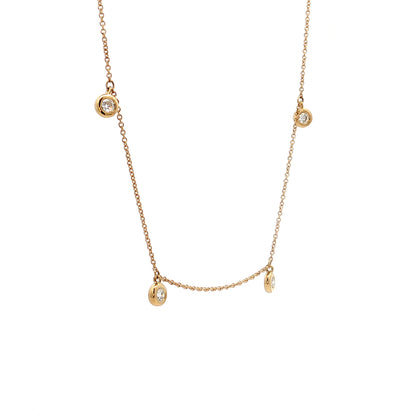 .46 Diamond Dangle Necklace in 14k Yellow Gold