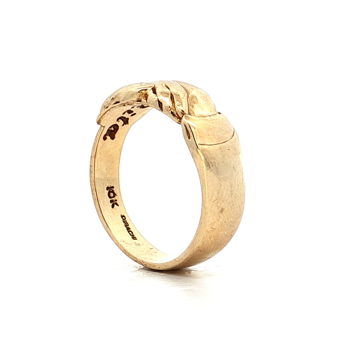 Vintage Hand Holding Ring in 10k Yellow Gold