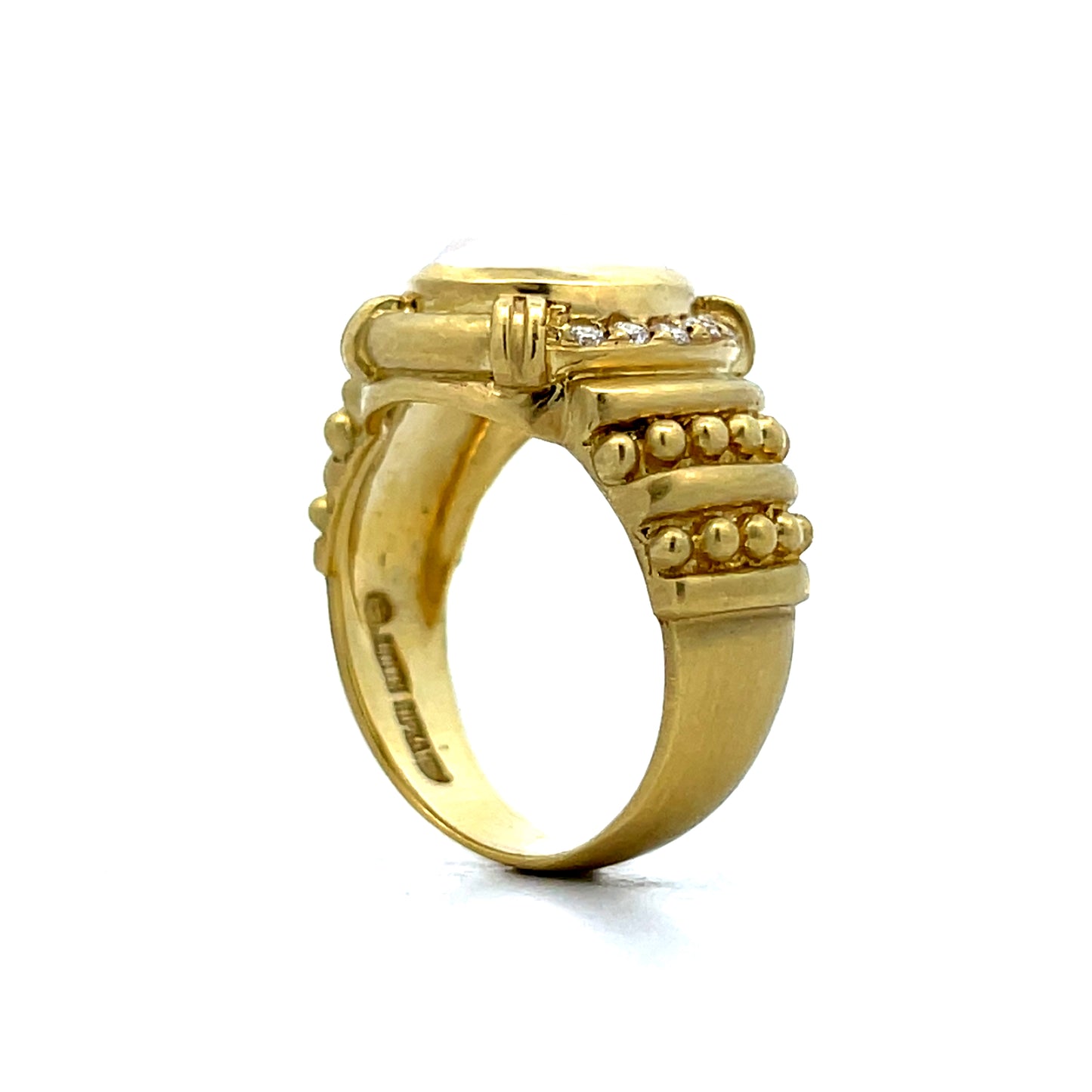 Judith Ripka Mabe Pearl & Diamond Cocktail Ring in 18k