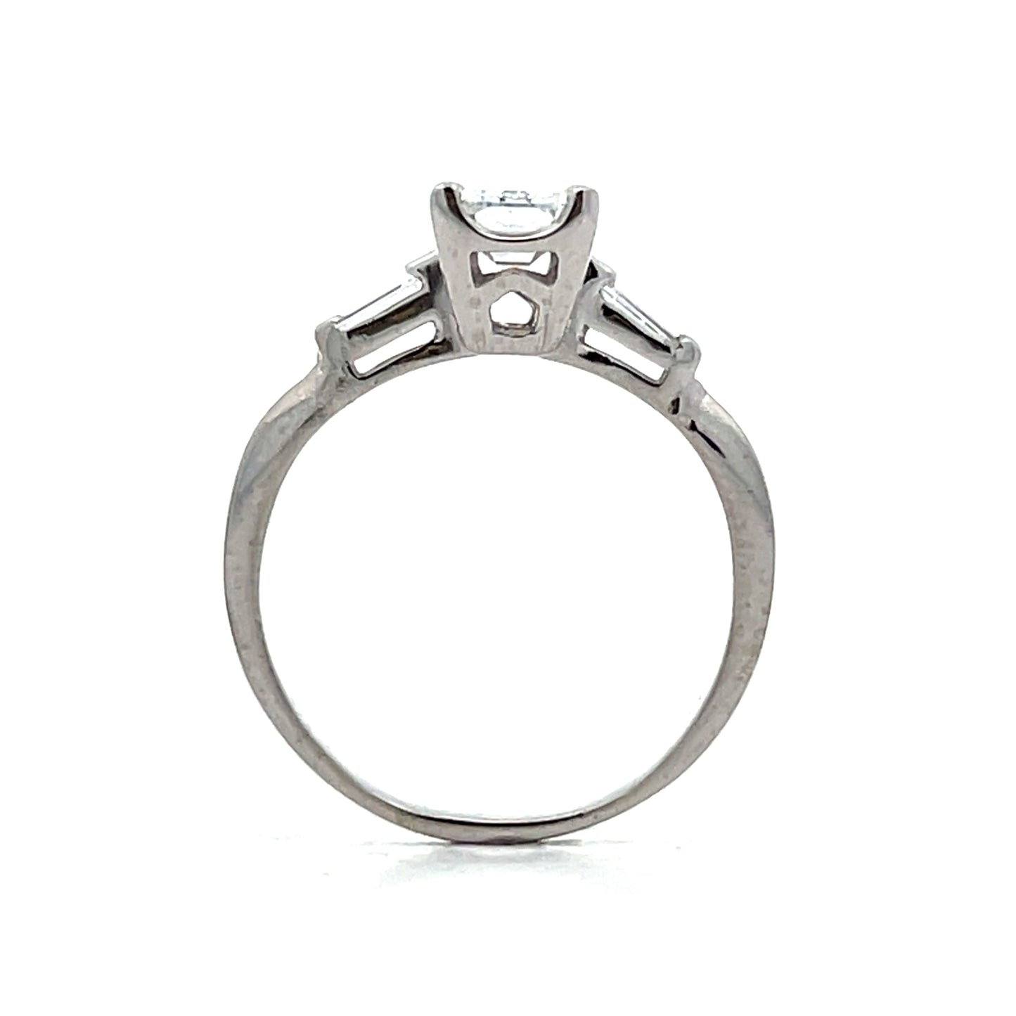 .91 Emerald Cut Diamond Engagement Ring in Platinum