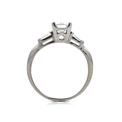 .91 Emerald Cut Diamond Engagement Ring in Platinum