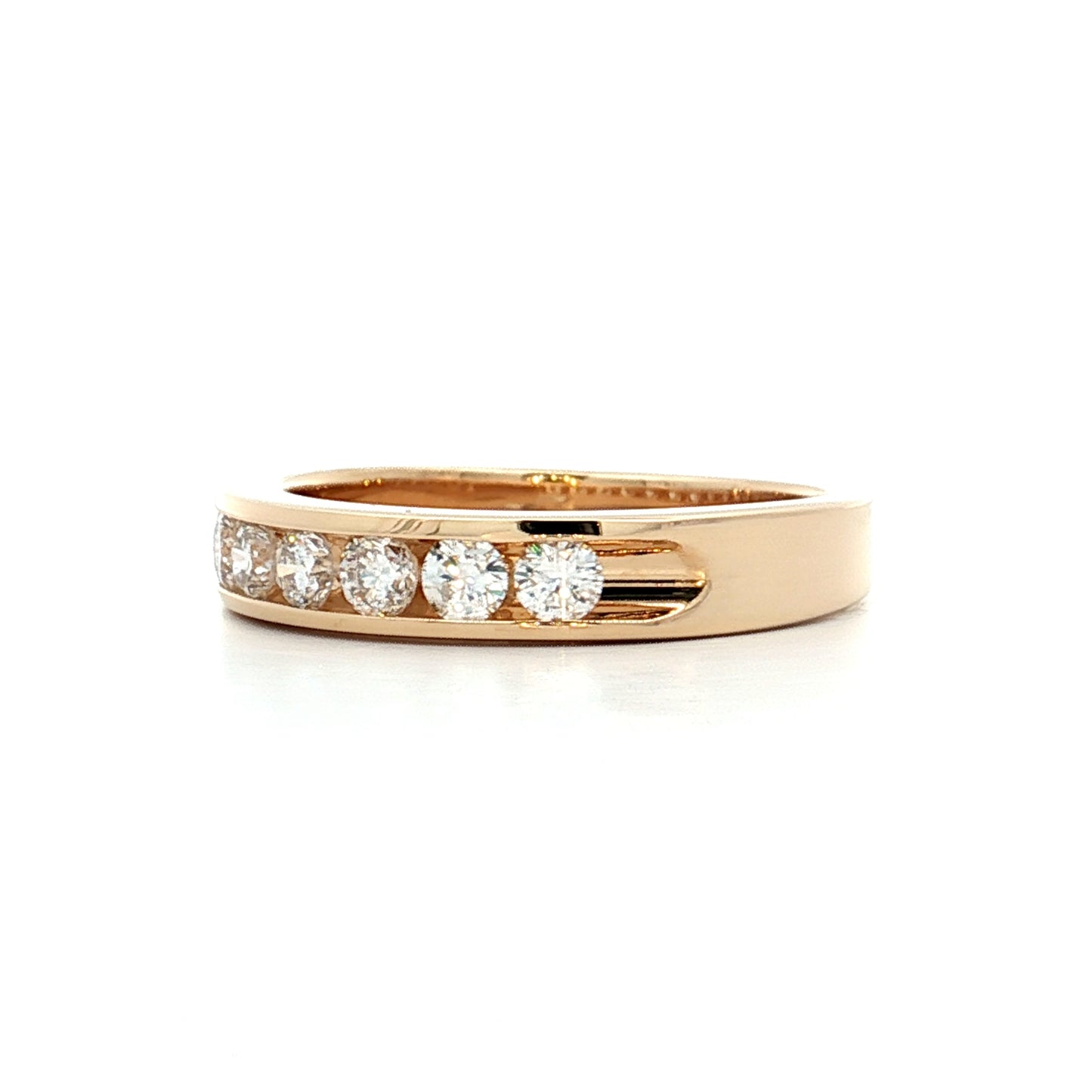 .46 Round Brilliant Diamond Wedding Band 14k