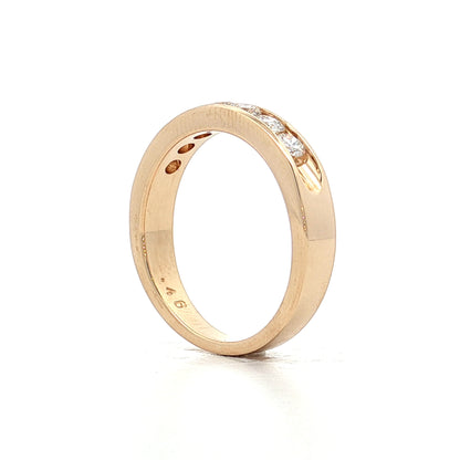 .46 Round Brilliant Diamond Wedding Band 14k