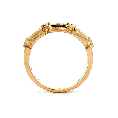.34 Diamond Chain Link Ring 18k Yellow Gold