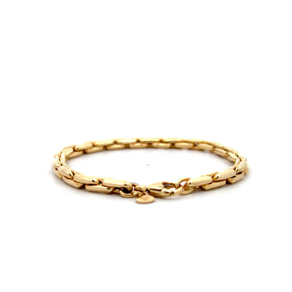 Classic Oval Link Chain Bracelet in 14k Yellow Gold