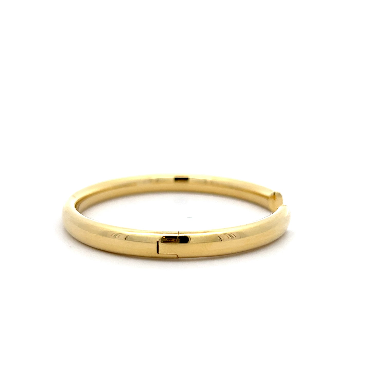 6mm Open Hinged Bangle Bracelet in 14k