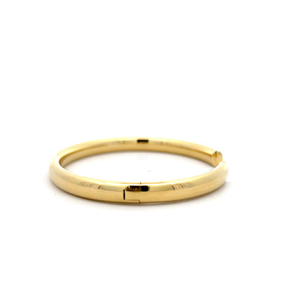 6mm Open Hinged Bangle Bracelet in 14k