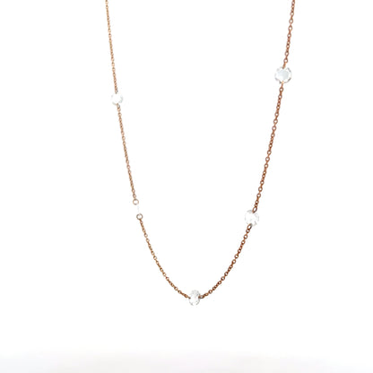 2.00 Rose Cut Diamonds by the Yard Necklace in 18k