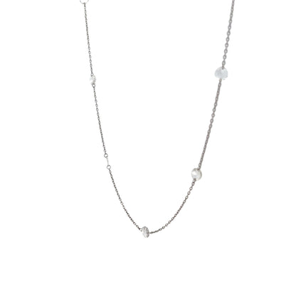 2 Carat Rose Cut Diamond Necklace in 18k