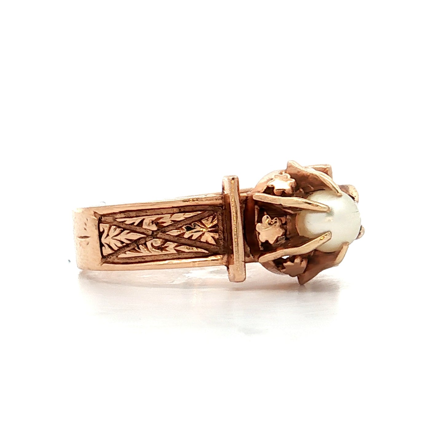Antique Victorian Pearl Ring 14k Rose Gold