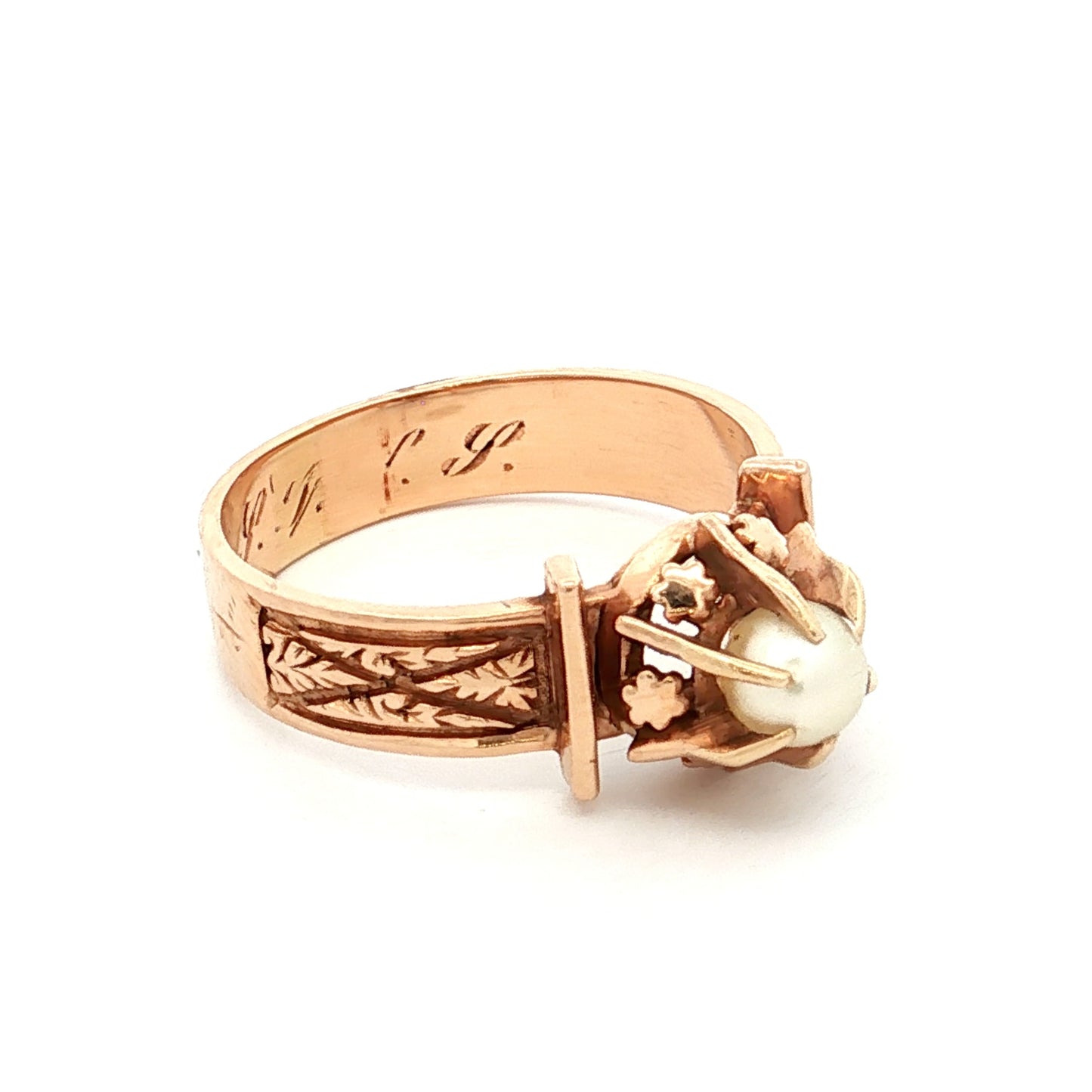 Antique Victorian Pearl Ring 14k Rose Gold