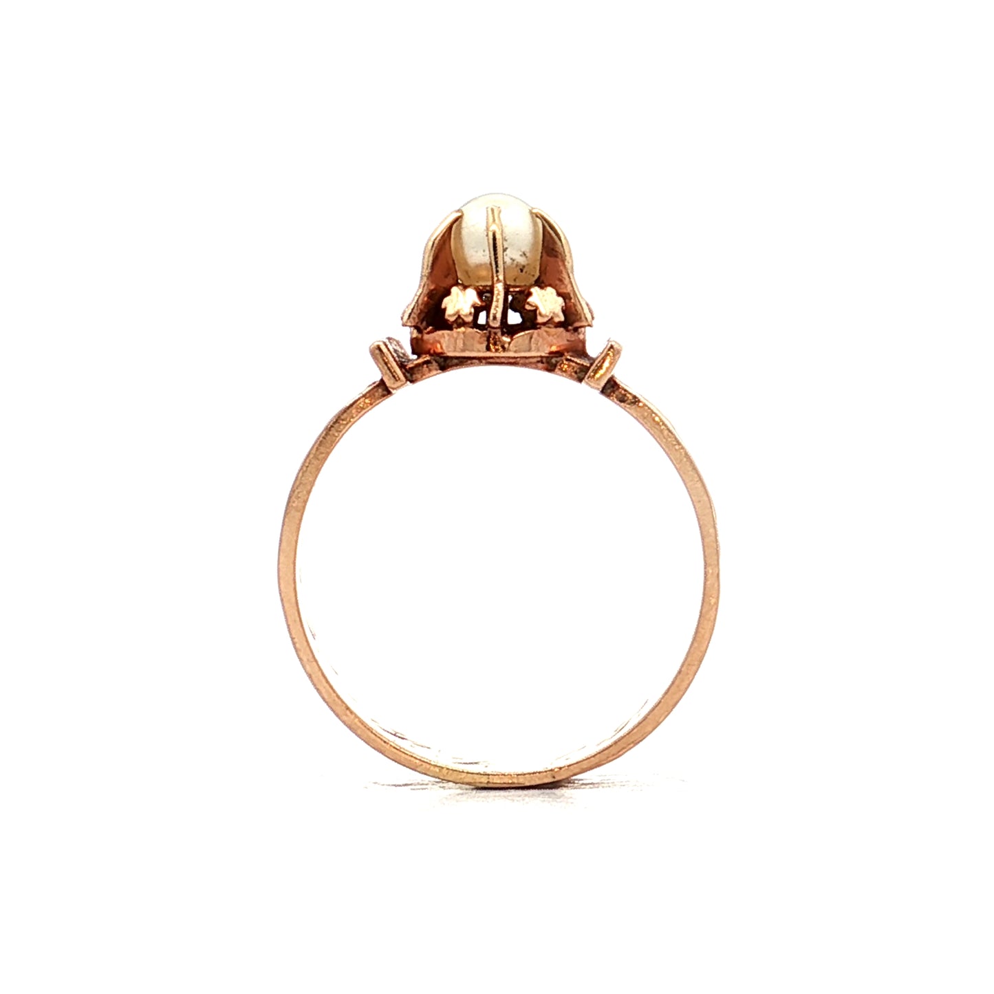 Antique Victorian Pearl Ring 14k Rose Gold