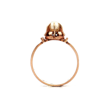 Antique Victorian Pearl Ring 14k Rose Gold