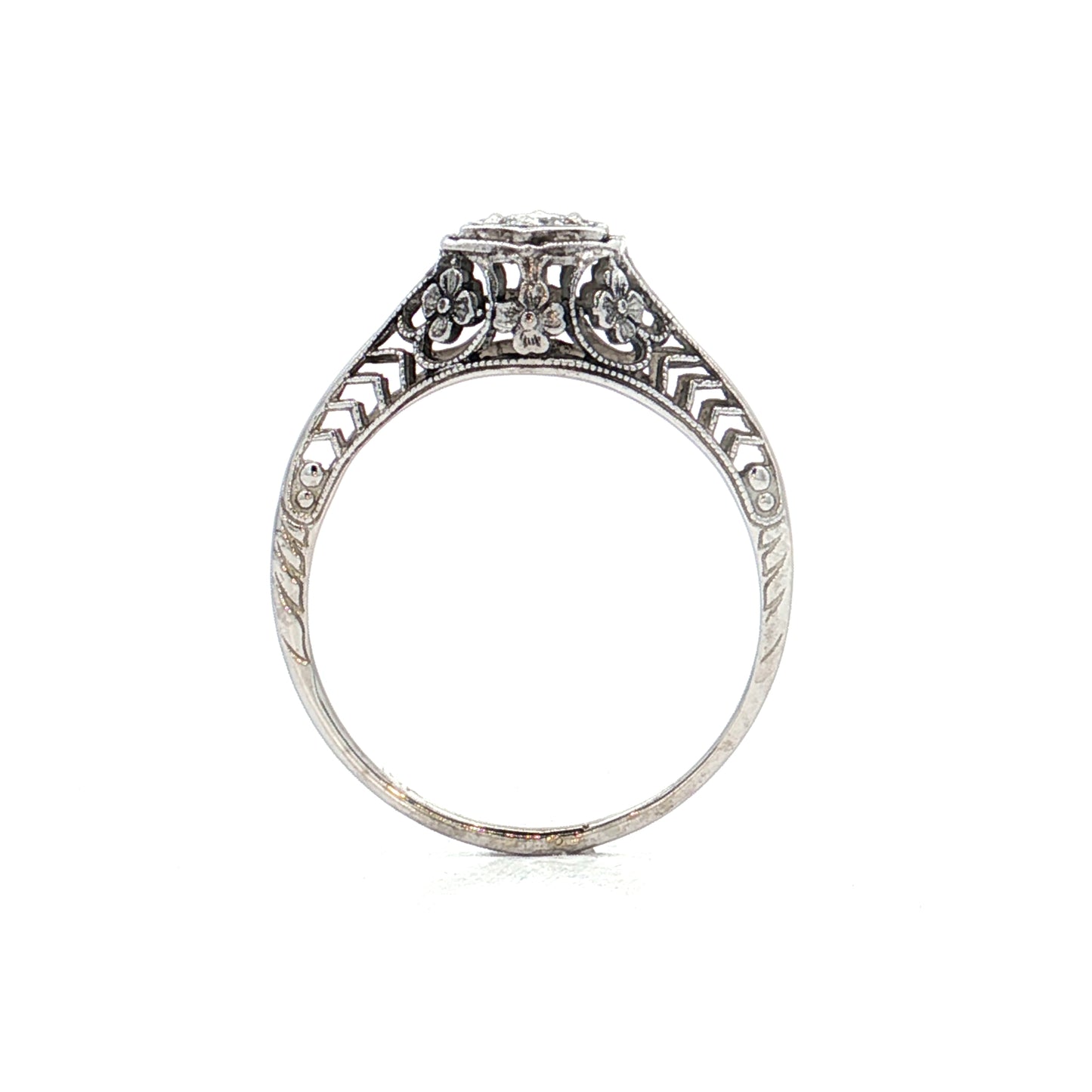 .12 Antique Deco Solitaire Engagement Ring 18k