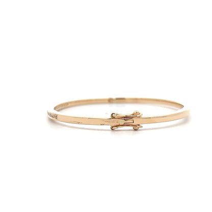 .18 Thin Diamond Bangle Bracelet in 14k