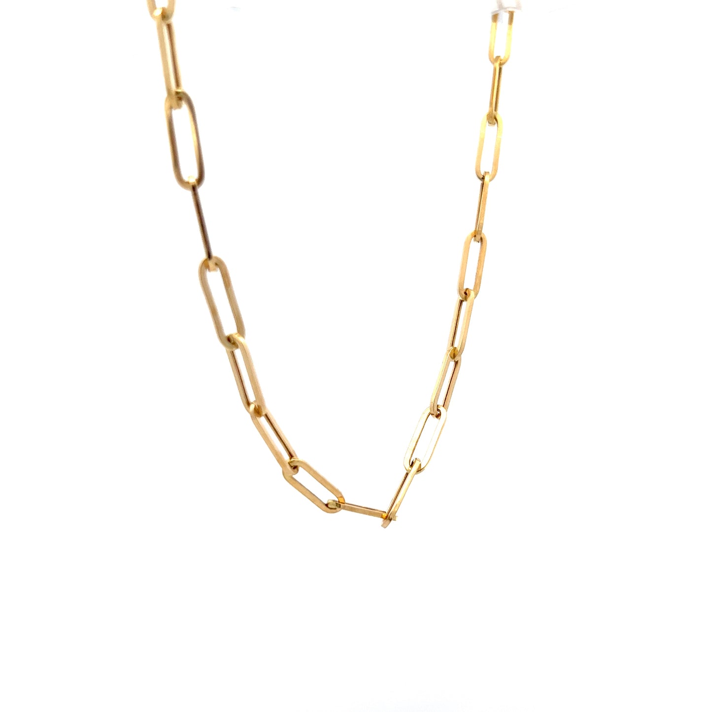18" Paperclip Chain Necklace in 18k Yellow Gold