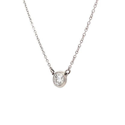 .72 Diamond Solitaire Necklace in Platinum