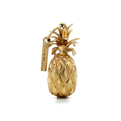 Vintage Maui Pineapple Charm in 14k Yellow Gold