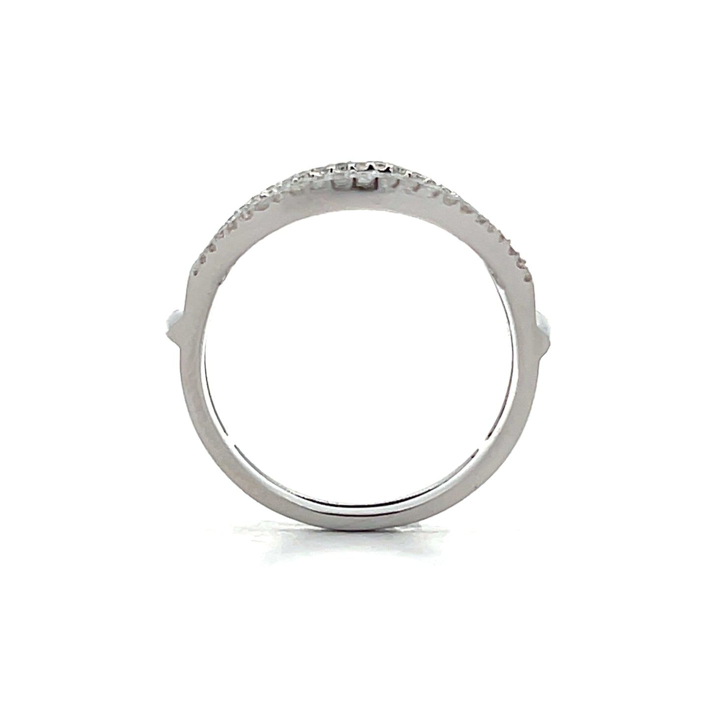 .98 Baguette Cut Diamond Eternity Cocktail Ring 14k