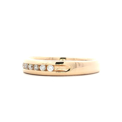 .90 Mens Diamond Wedding Band in 14k Yellow Gold