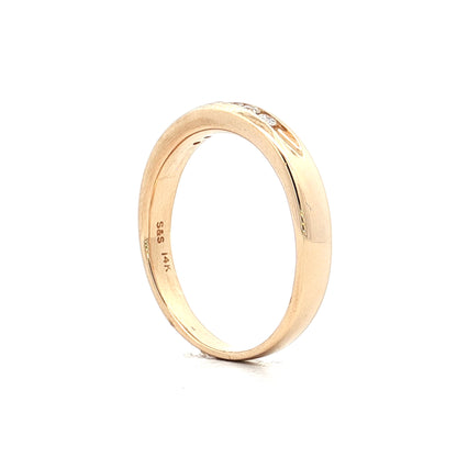.90 Mens Diamond Wedding Band in 14k Yellow Gold