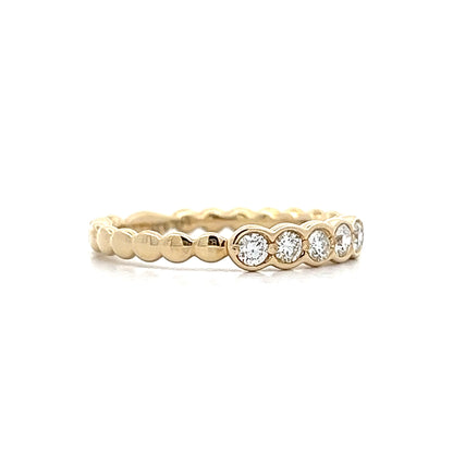 .25 Bezel Diamond Five Stone Band in 14k Yellow Gold