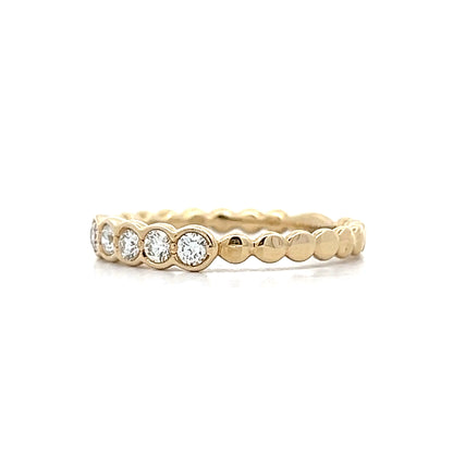 .25 Bezel Diamond Five Stone Band in 14k Yellow Gold