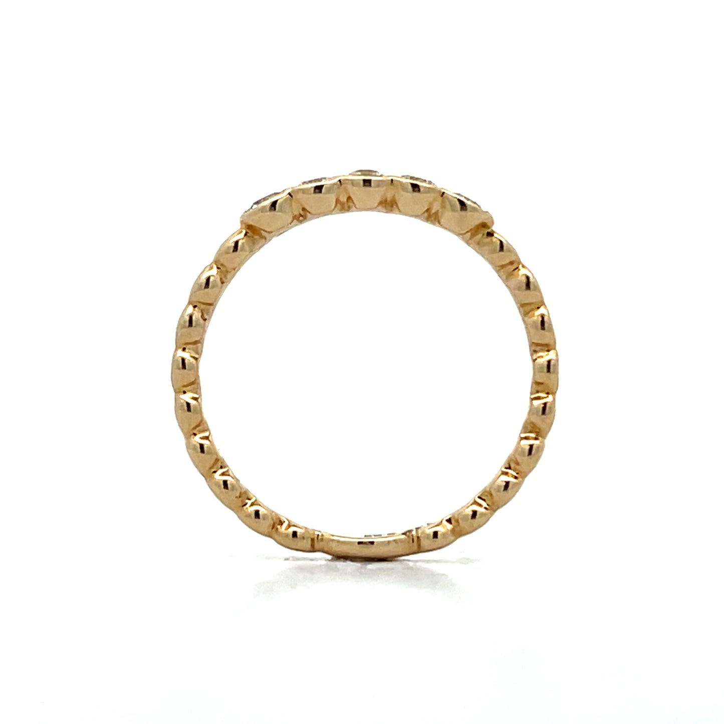 .25 Bezel Diamond Five Stone Band in 14k Yellow Gold
