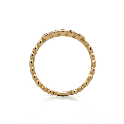.25 Bezel Diamond Five Stone Band in 14k Yellow Gold