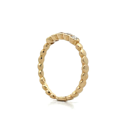.25 Bezel Diamond Five Stone Band in 14k Yellow Gold