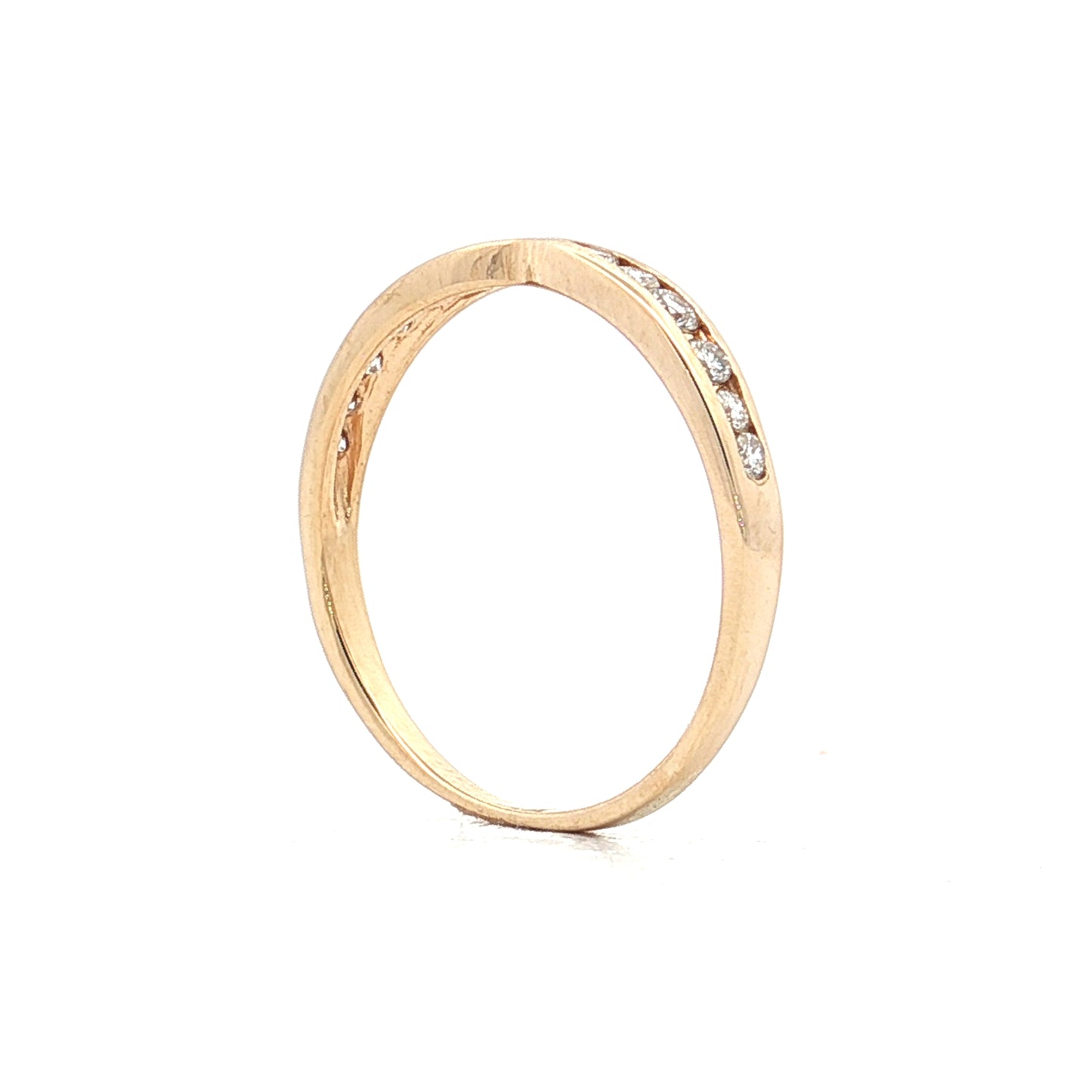 .23 Diamond Stacking Wedding Band 14k White Gold