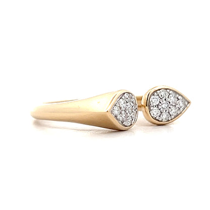 .21 Diamond Bypass Cocktail Ring in 14k Yellow Gold