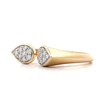 .21 Diamond Bypass Cocktail Ring in 14k Yellow Gold