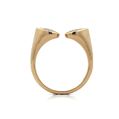 .21 Diamond Bypass Cocktail Ring in 14k Yellow Gold