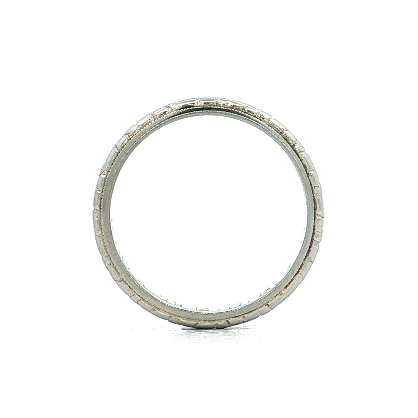 Antique Art Deco Orange Blossom Wedding Band 18k