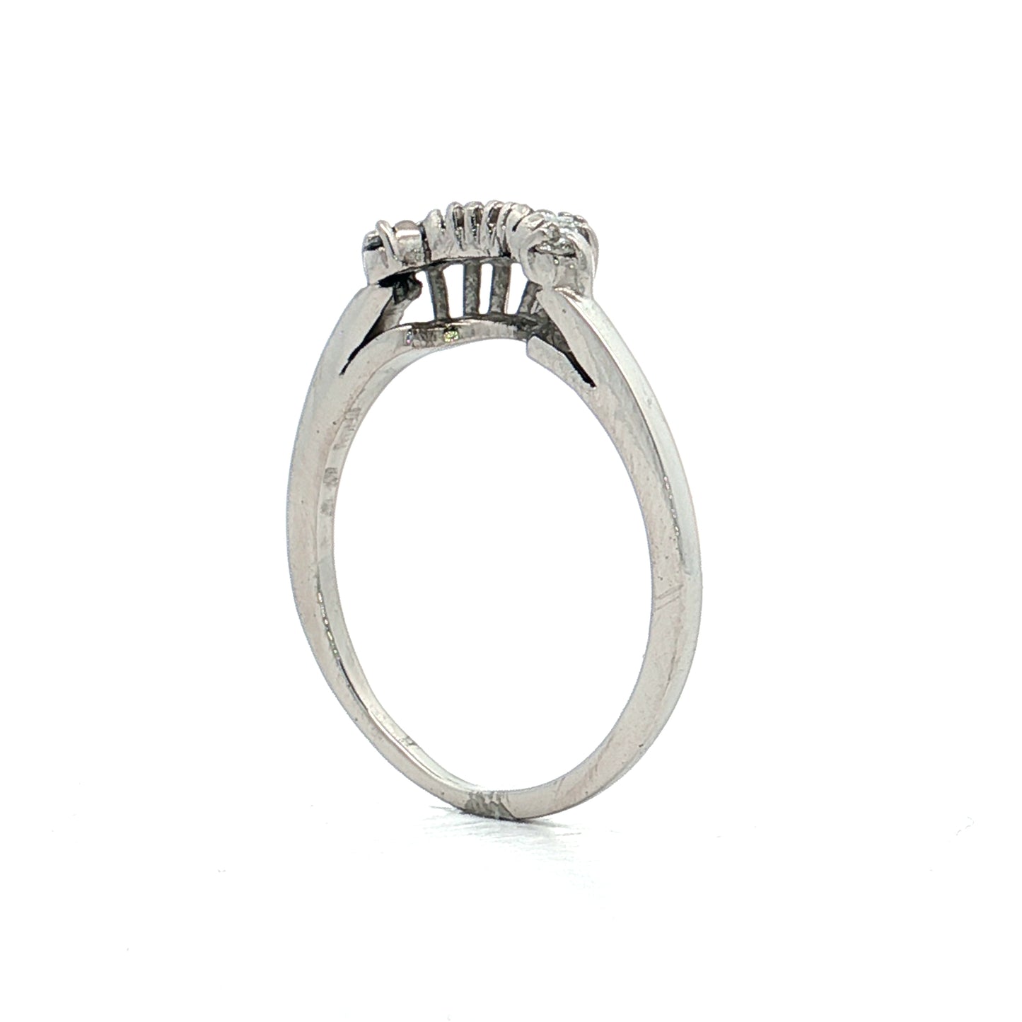 .26 Baguette Diamond Contour Wedding Band Platinum