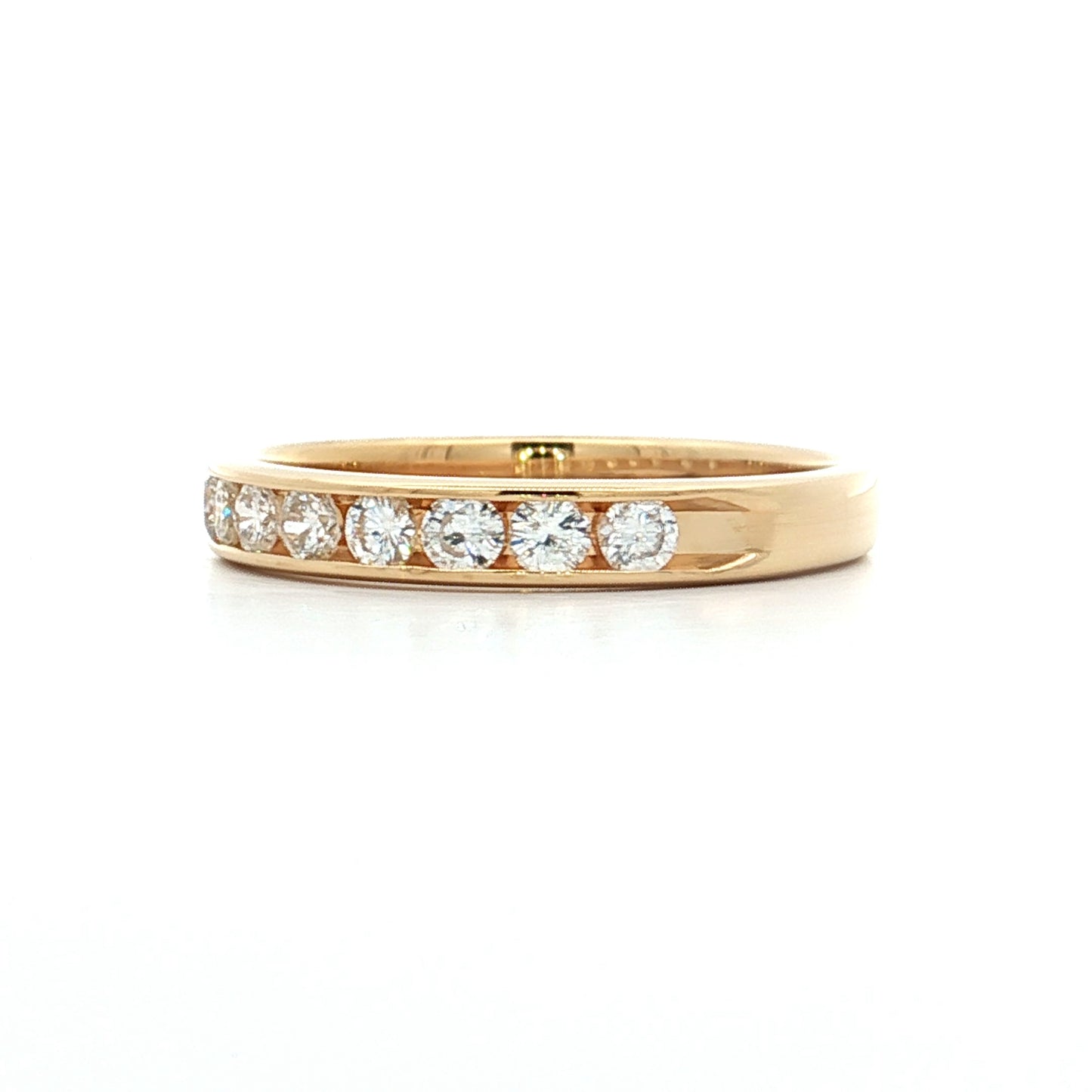 .54 Channel Set Diamond Wedding Band 14k Yellow Gold