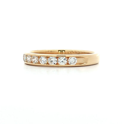 .54 Channel Set Diamond Wedding Band 14k Yellow Gold
