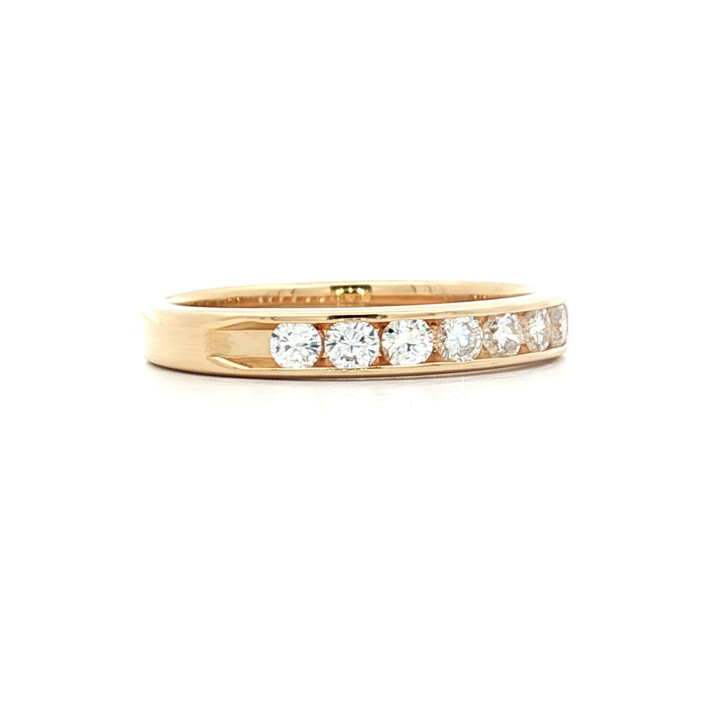 .54 Channel Set Diamond Wedding Band 14k Yellow Gold