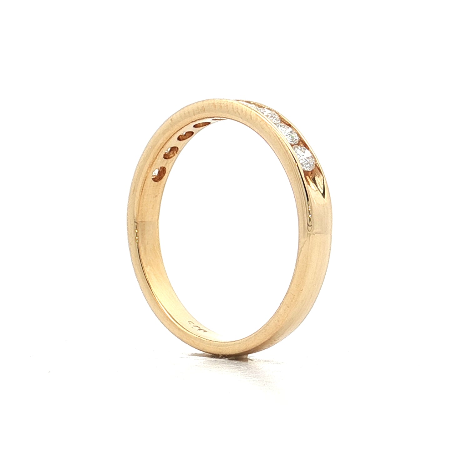 .54 Channel Set Diamond Wedding Band 14k Yellow Gold