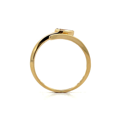 .23 Pear Diamond Snake Ring in 14k Yellow Gold