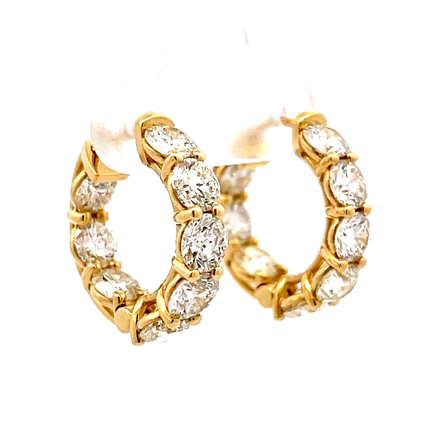 5.67 Inside-Out Diamond Hoop Earrings in 14k