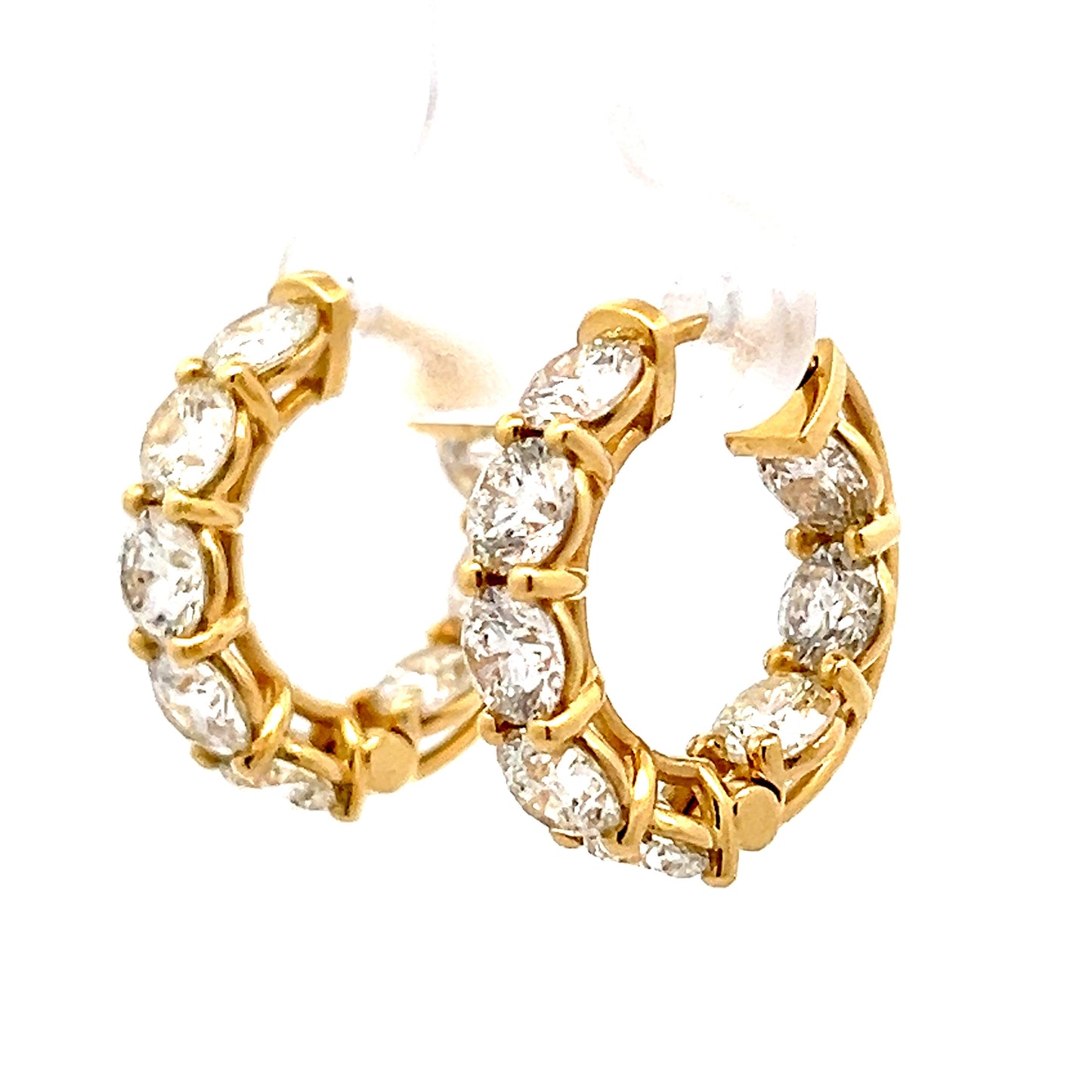 5.67 Inside-Out Diamond Hoop Earrings in 14k